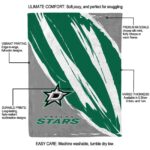 dallas stars brushstrokes green white blanket new arrival