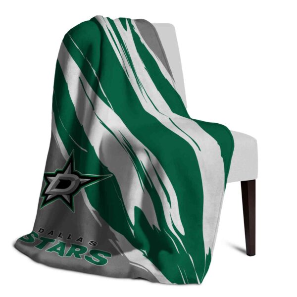 dallas stars brushstrokes green white blanket top rated