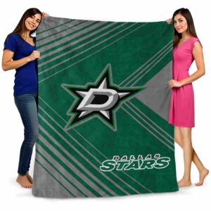 dallas stars diagonal stripes green blanket fashion forward