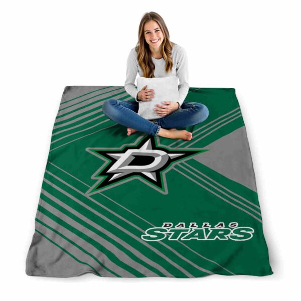 dallas stars diagonal stripes green blanket high quality