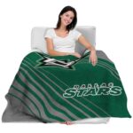 dallas stars diagonal stripes green blanket latest model