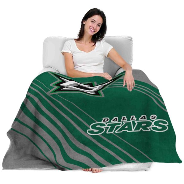 dallas stars diagonal stripes green blanket latest model