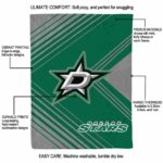 dallas stars diagonal stripes green blanket new arrival