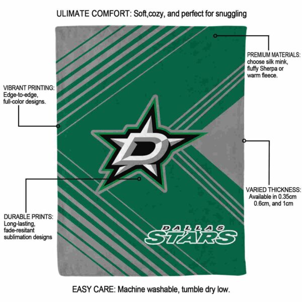dallas stars diagonal stripes green blanket new arrival
