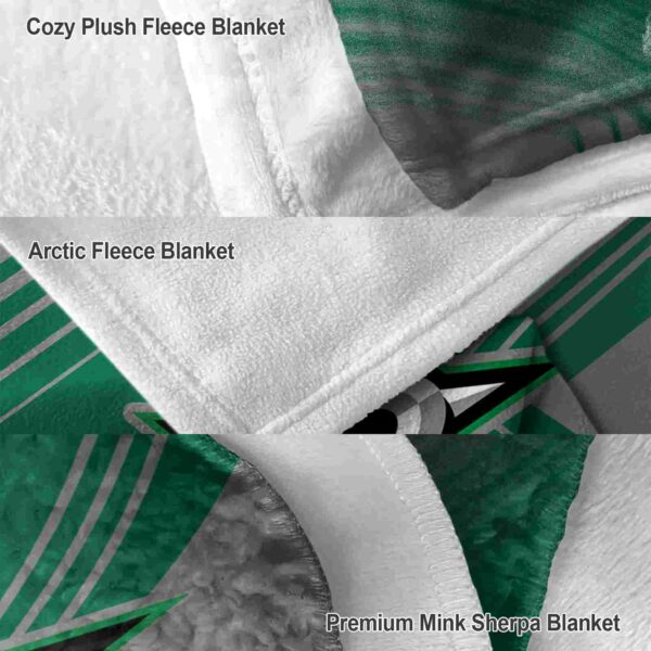 dallas stars diagonal stripes green blanket premium grade