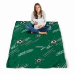 dallas stars fan spirit green blanket high quality