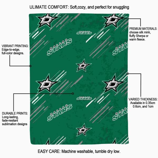 dallas stars fan spirit green blanket new arrival