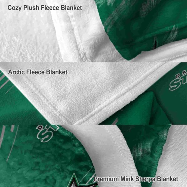 dallas stars fan spirit green blanket premium grade
