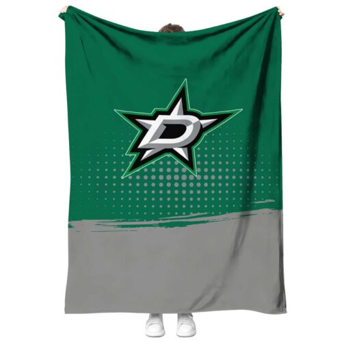dallas stars gradient dots green blanket best selling