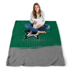 dallas stars gradient dots green blanket high quality