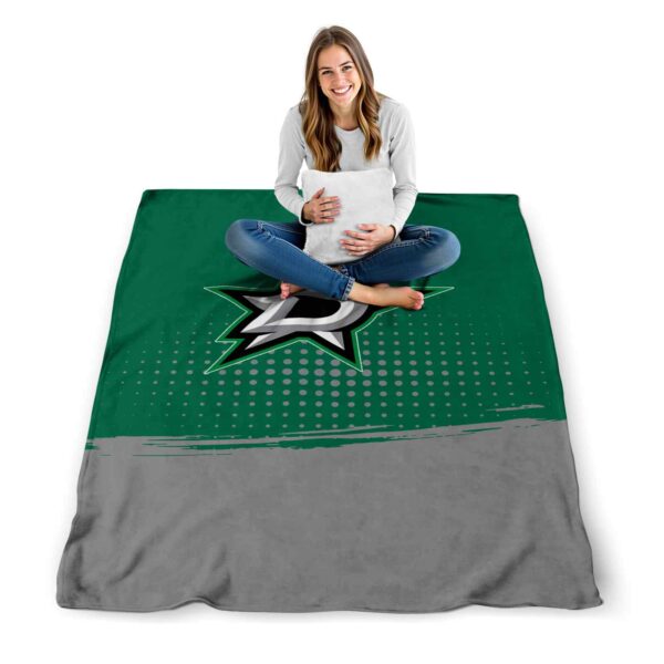 dallas stars gradient dots green blanket high quality