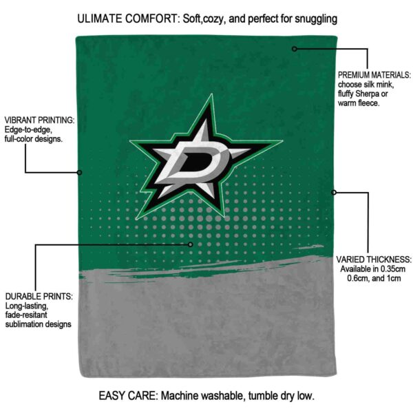 dallas stars gradient dots green blanket new arrival