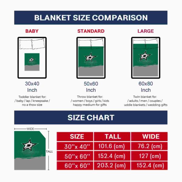 dallas stars gradient dots green blanket trendy