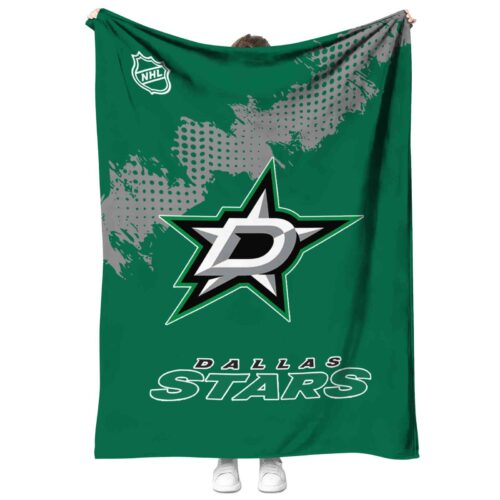 dallas stars grunge texture green blanket best selling