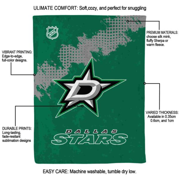 dallas stars grunge texture green blanket new arrival