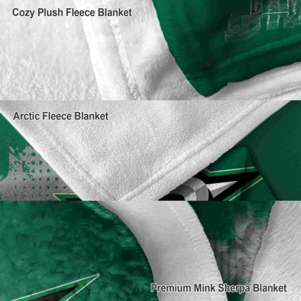 dallas stars grunge texture green blanket premium grade