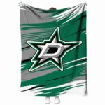 dallas stars paint streaks green white blanket best selling