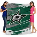 dallas stars paint streaks green white blanket best selling
