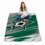 dallas stars paint streaks green white blanket best selling