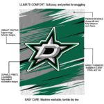 dallas stars paint streaks green white blanket best selling
