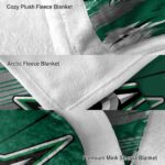 dallas stars paint streaks green white blanket best selling