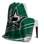 dallas stars paint streaks green white blanket best selling