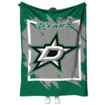 dallas stars splatter effect green blanket best selling