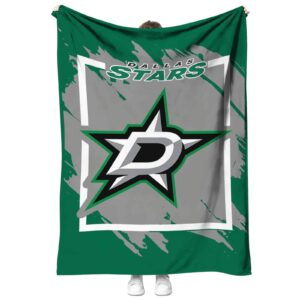 dallas stars splatter effect green blanket best selling