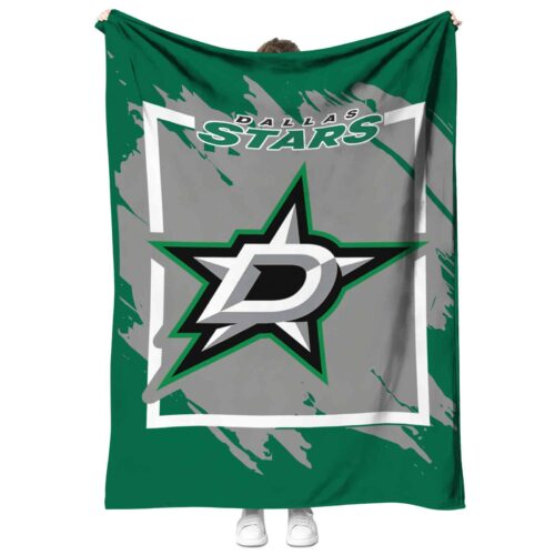 dallas stars splatter effect green blanket best selling