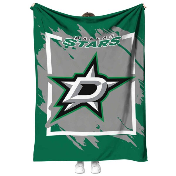 dallas stars splatter effect green blanket best selling