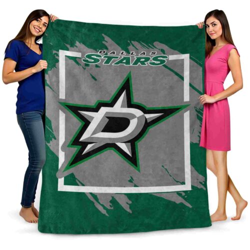 dallas stars splatter effect green blanket fashion forward