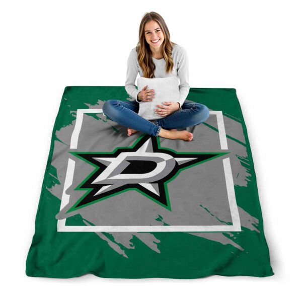 dallas stars splatter effect green blanket high quality
