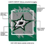 dallas stars splatter effect green blanket new arrival