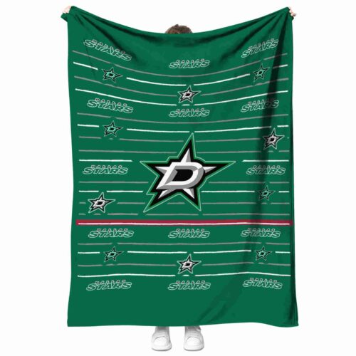 dallas stars striped pattern green blanket best selling