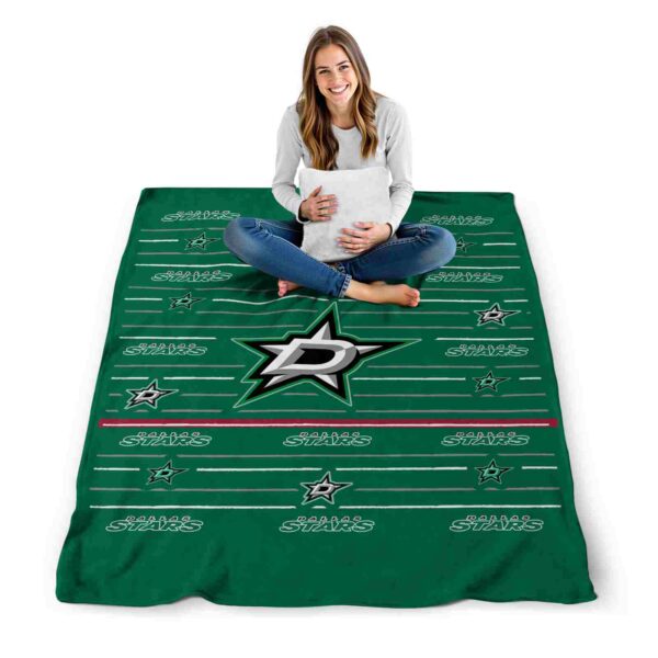 dallas stars striped pattern green blanket high quality