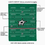 dallas stars striped pattern green blanket new arrival