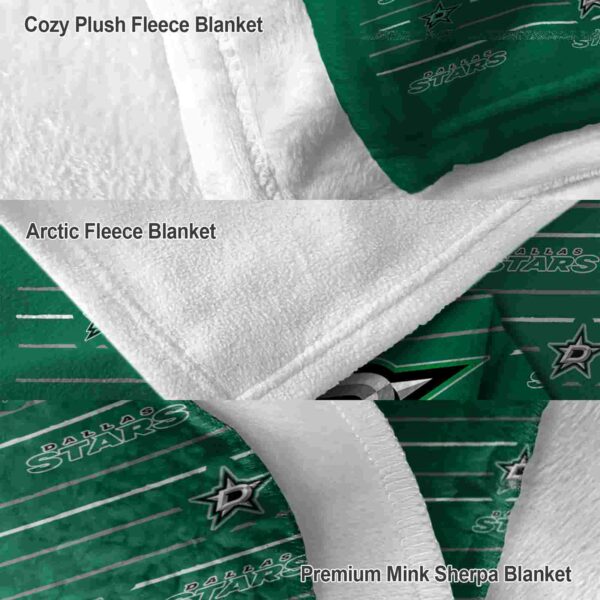 dallas stars striped pattern green blanket premium grade
