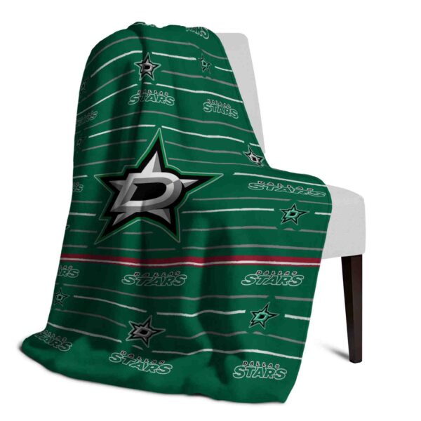 dallas stars striped pattern green blanket top rated
