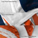 denver broncos brushstrokes orange white blanket premium grade