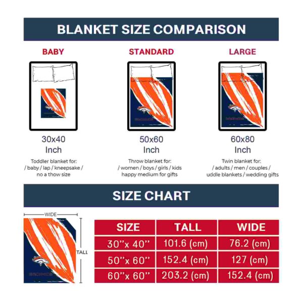 denver broncos brushstrokes orange white blanket trendy