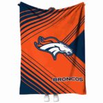 denver broncos diagonal stripes orange blanket best selling