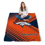 denver broncos diagonal stripes orange blanket best selling