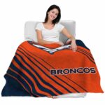 denver broncos diagonal stripes orange blanket best selling
