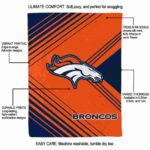 denver broncos diagonal stripes orange blanket best selling