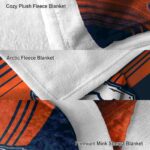 denver broncos diagonal stripes orange blanket best selling