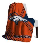 denver broncos diagonal stripes orange blanket best selling
