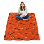 denver broncos diehard fans orange blanket high quality