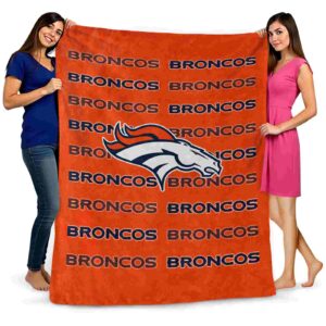 denver broncos fan pride orange blanket fashion forward