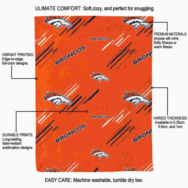 denver broncos fan spirit orange blanket new arrival