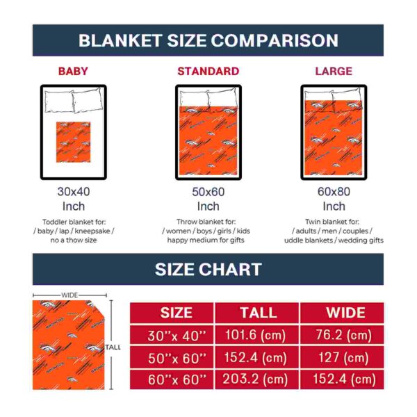 denver broncos fan spirit orange blanket trendy